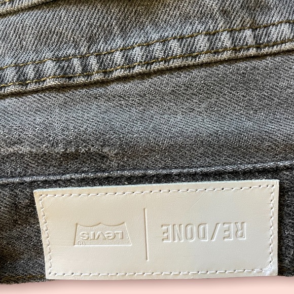 Re/Done Levi Black Jean Mini Skirt Sz 30 - Picture 4 of 4